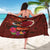 American Samoa Manulele Tausala Nu'uuli Sarong Tatau Art Pattern with Tropical Plants