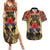 Australia and New Zealand ANZAC Day Couples Matching Summer Maxi Dress and Hawaiian Shirt Kangaroo and Kiwi Bird Soldier-Honor and Remember Vintage Style