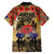 Australia and New Zealand ANZAC Day Family Matching Off The Shoulder Long Sleeve Dress and Hawaiian Shirt Kangaroo and Kiwi Bird Soldier-Honor and Remember Vintage Style