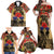 Australia and New Zealand ANZAC Day Family Matching Off Shoulder Maxi Dress and Hawaiian Shirt Kangaroo and Kiwi Bird Soldier-Honor and Remember Vintage Style