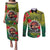 Cook Islands ANDAC Day Couples Matching Puletasi and Long Sleeve Button Shirt Honor and Remember Soliders-Forever in My Thoughts Grunge Style