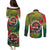 Cook Islands ANDAC Day Couples Matching Puletasi and Long Sleeve Button Shirt Honor and Remember Soliders-Forever in My Thoughts Grunge Style