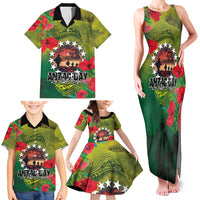 Cook Islands ANDAC Day Family Matching Tank Maxi Dress and Hawaiian Shirt Honor and Remember Soliders-Forever in My Thoughts Grunge Style