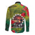 Cook Islands ANDAC Day Long Sleeve Button Shirt Honor and Remember Soliders-Forever in My Thoughts Grunge Style