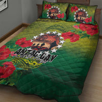 Cook Islands ANDAC Day Quilt Bed Set Honor and Remember Soliders-Forever in My Thoughts Grunge Style LT03 - Polynesian Pride