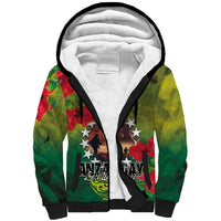 Cook Islands ANDAC Day Sherpa Hoodie Honor and Remember Soliders-Forever in My Thoughts Grunge Style LT03 Unisex Green-Yellow - Polynesian Pride