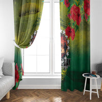 Cook Islands ANDAC Day Window Curtain Honor and Remember Soliders-Forever in My Thoughts Grunge Style LT03 - Polynesian Pride
