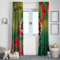 Cook Islands ANDAC Day Window Curtain Honor and Remember Soliders-Forever in My Thoughts Grunge Style LT03 - Polynesian Pride