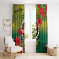 Cook Islands ANDAC Day Window Curtain Honor and Remember Soliders-Forever in My Thoughts Grunge Style LT03 - Polynesian Pride