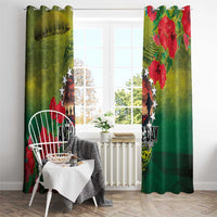 Cook Islands ANDAC Day Window Curtain Honor and Remember Soliders-Forever in My Thoughts Grunge Style LT03 - Polynesian Pride