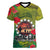 Cook Islands ANDAC Day Women V-Neck T-Shirt Honor and Remember Soliders-Forever in My Thoughts Grunge Style