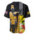 Hawaii King Kamehameha Day Baseball Jersey Kanaka Maoli Hibiscus Flower and Kakau Pattern