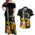 Hawaii King Kamehameha Day Couples Matching Off Shoulder Maxi Dress and Hawaiian Shirt Kanaka Maoli Hibiscus Flower and Kakau Pattern