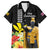 Hawaii King Kamehameha Day Family Matching Off Shoulder Maxi Dress and Hawaiian Shirt Kanaka Maoli Hibiscus Flower and Kakau Pattern