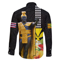 Hawaii King Kamehameha Day Family Matching Puletasi and Hawaiian Shirt Kanaka Maoli Hibiscus Flower and Kakau Pattern