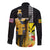 Hawaii King Kamehameha Day Long Sleeve Button Shirt Kanaka Maoli Hibiscus Flower and Kakau Pattern
