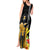 Hawaii King Kamehameha Day Tank Maxi Dress Kanaka Maoli Hibiscus Flower and Kakau Pattern