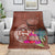 Chamorro Biba Guam Blanket Latte Stone Tribal and Hibiscus Flower Tapa Pattern