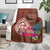 Chamorro Biba Guam Blanket Latte Stone Tribal and Hibiscus Flower Tapa Pattern