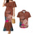 Chamorro Biba Guam Couples Matching Mermaid Dress and Hawaiian Shirt Latte Stone Tribal and Hibiscus Flower Tapa Pattern