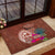 Chamorro Biba Guam Rubber Doormat Latte Stone Tribal and Hibiscus Flower Tapa Pattern