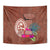 Chamorro Biba Guam Tapestry Latte Stone Tribal and Hibiscus Flower Tapa Pattern