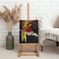 Papua New Guinea Remembrance Day Canvas Wall Art Bird of Paradise Plumeria Flower and Polynesian Pattern LT03 - Polynesian Pride