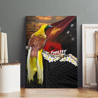 Papua New Guinea Remembrance Day Canvas Wall Art Bird of Paradise Plumeria Flower and Polynesian Pattern LT03 - Polynesian Pride