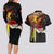 Papua New Guinea Remembrance Day Couples Matching Long Sleeve Bodycon Dress and Hawaiian Shirt Bird of Paradise Plumeria Flower and Polynesian Pattern