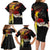 Papua New Guinea Remembrance Day Family Matching Long Sleeve Bodycon Dress and Hawaiian Shirt Bird of Paradise Plumeria Flower and Polynesian Pattern