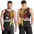 Papua New Guinea Remembrance Day Men Tank Top Bird of Paradise Plumeria Flower and Polynesian Pattern