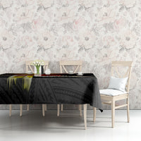 Papua New Guinea Remembrance Day Tablecloth Bird of Paradise Plumeria Flower and Polynesian Pattern LT03 - Polynesian Pride