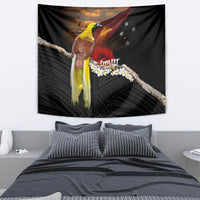 Papua New Guinea Remembrance Day Tapestry Bird of Paradise Plumeria Flower and Polynesian Pattern LT03 - Polynesian Pride