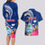 Guam Liberation Couples Matching Long Sleeve Bodycon Dress and Hawaiian Shirt Latte Stone and Guahan Seal Jungle Flower