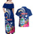 Guam Liberation Couples Matching Off Shoulder Maxi Dress and Hawaiian Shirt Latte Stone and Guahan Seal Jungle Flower