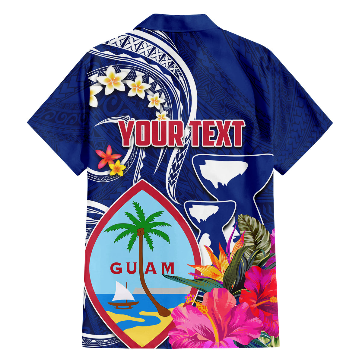 Guam Liberation Family Matching Off The Shoulder Long Sleeve Dress and Hawaiian Shirt Latte Stone and Guahan Seal Jungle Flower