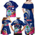 Guam Liberation Family Matching Off Shoulder Maxi Dress and Hawaiian Shirt Latte Stone and Guahan Seal Jungle Flower