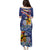 Hawaii King Kamehameha Day Family Matching Puletasi and Hawaiian Shirt Lei Sea Waves Polynesian Tapa Pattern