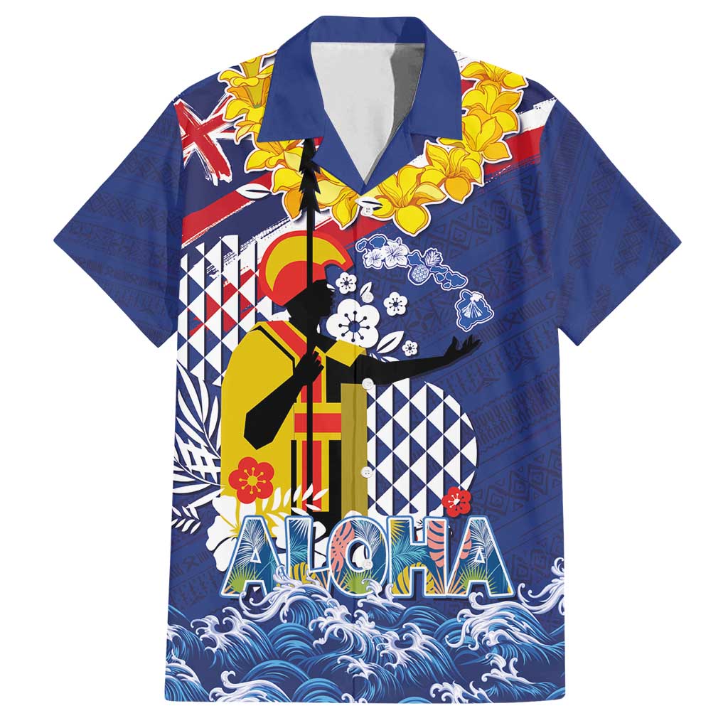 Hawaii King Kamehameha Day Family Matching Summer Maxi Dress and Hawaiian Shirt Lei Sea Waves Polynesian Tapa Pattern
