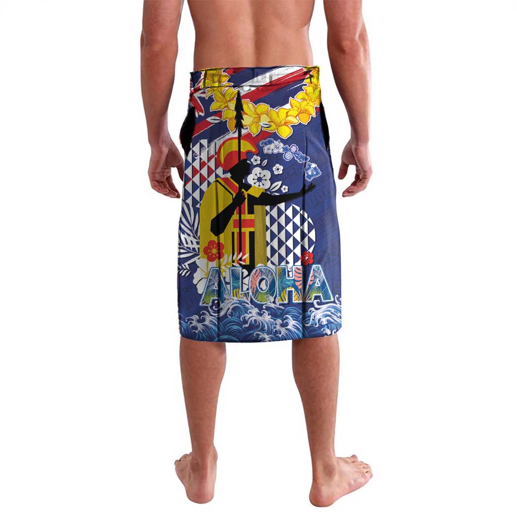 Hawaii King Kamehameha Day Lavalava Lei Sea Waves Polynesian Tapa Pattern