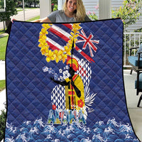 Hawaii King Kamehameha Day Quilt Lei Sea Waves Polynesian Tapa Pattern