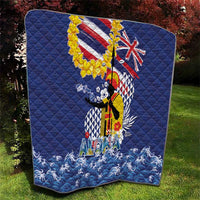 Hawaii King Kamehameha Day Quilt Lei Sea Waves Polynesian Tapa Pattern