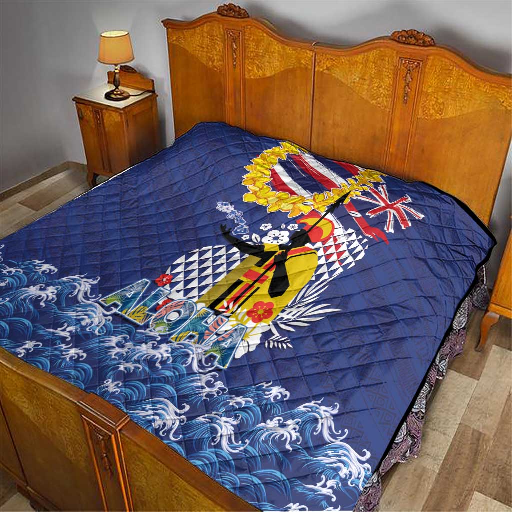 Hawaii King Kamehameha Day Quilt Lei Sea Waves Polynesian Tapa Pattern