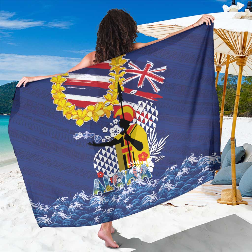 Hawaii King Kamehameha Day Sarong Lei Sea Waves Polynesian Tapa Pattern