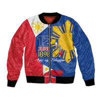 Philippines Independence Day Bomber Jacket Araw ng Kalayaan Polynesian Sun and YAKAN Pattern