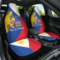 Philippines Independence Day Car Seat Cover Araw ng Kalayaan Polynesian Sun and YAKAN Pattern
