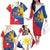 Philippines Independence Day Family Matching Off The Shoulder Long Sleeve Dress and Hawaiian Shirt Araw ng Kalayaan Polynesian Sun and YAKAN Pattern