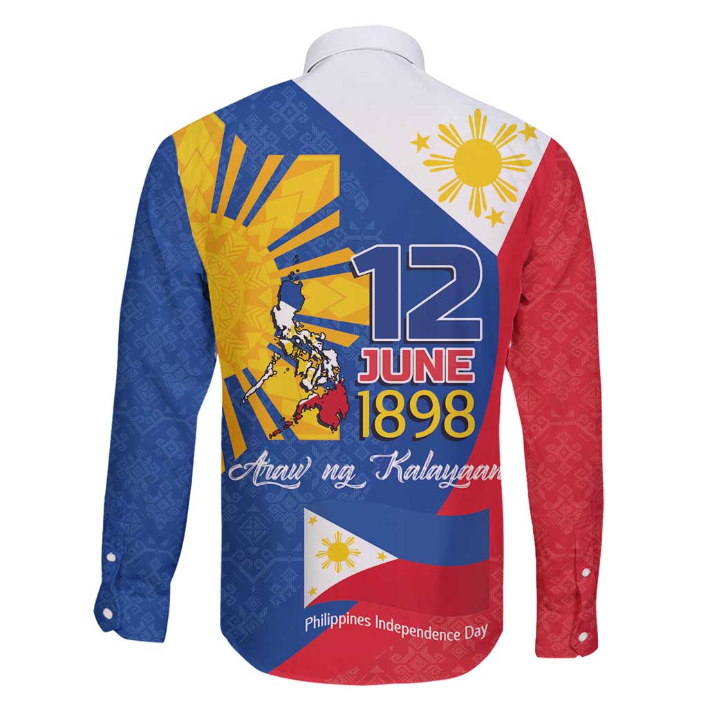 Philippines Independence Day Family Matching Off Shoulder Maxi Dress and Hawaiian Shirt Araw ng Kalayaan Polynesian Sun and YAKAN Pattern