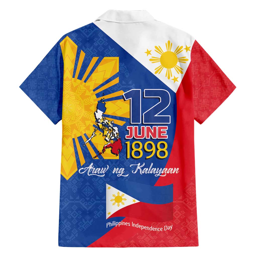 Philippines Independence Day Family Matching Puletasi and Hawaiian Shirt Araw ng Kalayaan Polynesian Sun and YAKAN Pattern