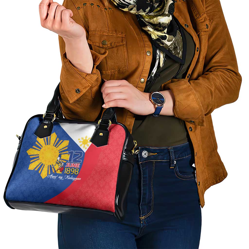 Philippines Independence Day Shoulder Handbag Araw ng Kalayaan Polynesian Sun and YAKAN Pattern